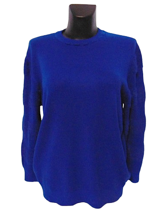 Свитер с мехом на рукавах kiss me a5169 xl-xxl синий