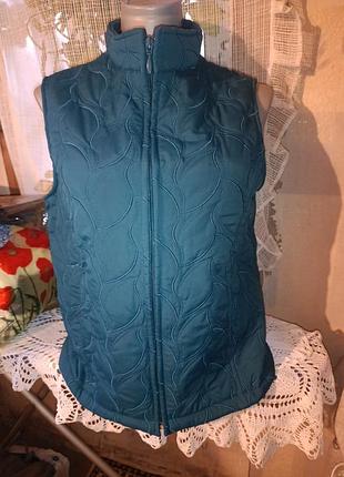 Жилет теплий на підкладці бірюзовий