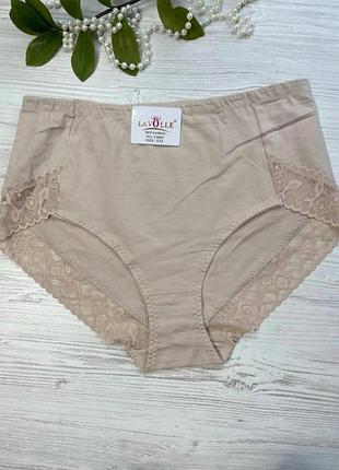 Трусики женские из хлопка декорированы кружевом размер 2xl арт.0005🎀