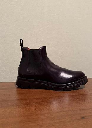 Челси женские кожаные santoni итальялия 39 цвет navy крем в подарок