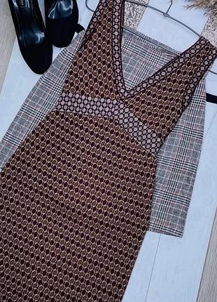 Нова в’язана сукня zara m різнокольорове плаття трапеція осіння сукня зара