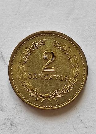 Монета 2 центавос 1974 года сальвадор