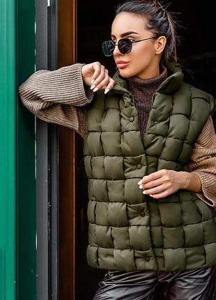 Жилетка из плащевки с тефлоновой пропиткой : s/m, l/xl оливковый