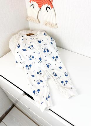 Котоновий ромпер з міккі h&m 4-6м