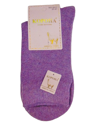 Носки с шерстью ламы корона 2611 37-41 фиолетовые