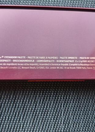 Палетка тіней urban decay cherry. 7