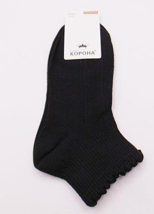 Женские носки eco cotton 36-41 черные корона 5582