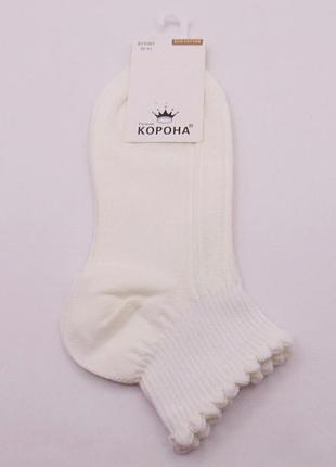 Женские носки eco cotton 36-41 белые корона 5582