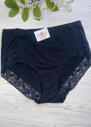 Трусики женские из хлопка декорированы кружевом размер 2xl арт.0005🎀