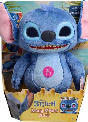 Disney stitch many moods інтерактивна іграшка стіч just play 34 см з lcd очима та 50+ звукових реакцій англійська мова