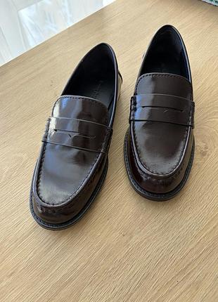 Коричневі лофери massimo dutti, розмір 37 2