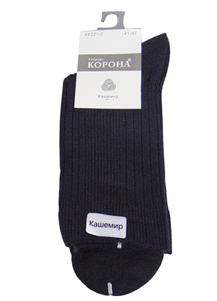 Кашемировые носки корона 41-47 синие 221-2