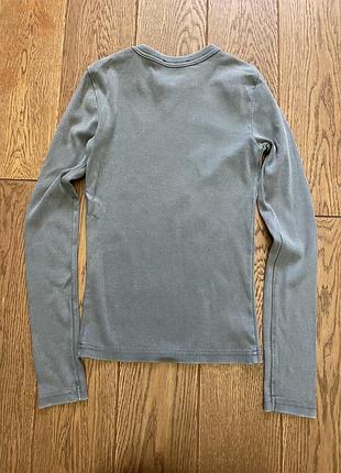 Сірий лонгслив в рубчик zara 6