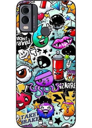 Силіконовий чохол epik для nokia c22 з картинкою стикери