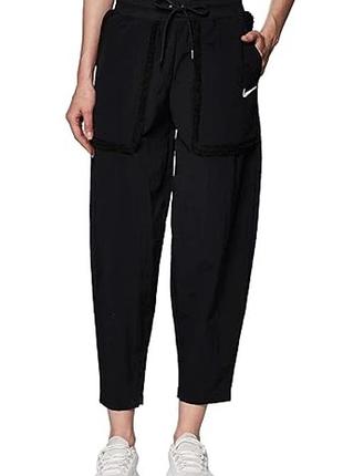 Спортивні штани жіночі nike sportwear essentials high rise loose-fit pants s чорні