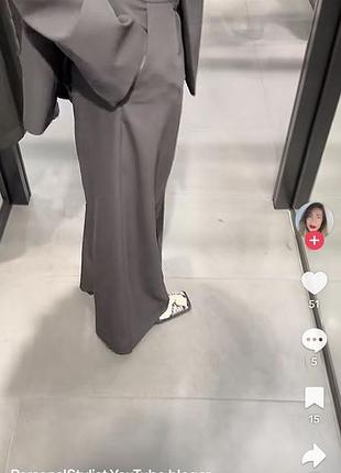 Сірі брюки палаццо zara 2