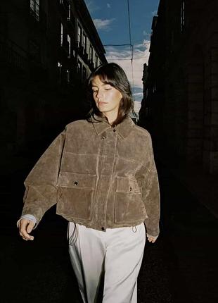 Куртка zara з натуральної замші