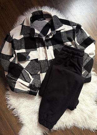 Теплая сорочка стиль zara штаны