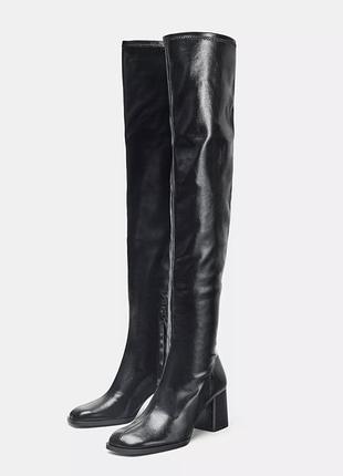 Чоботи ботфорти zara