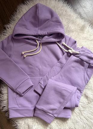 Теплый детский костюм худи штаны стиль zara h&m ❄️