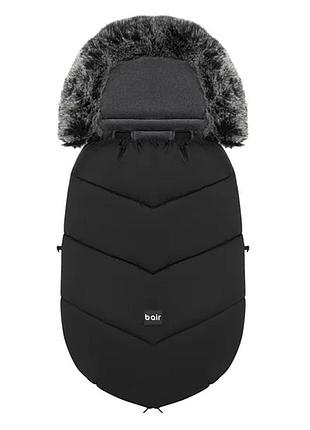 Зимовий теплий конверт (футмуф) в коляску bair iceberg (баір айсберг) black noire чорний