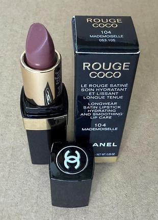 Chanel rouge coco lipstick стійка помада для губ, 104 mademoiselle, 1gr