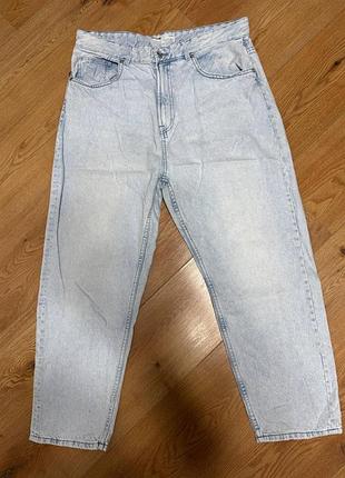 Джинси жіночі сині блакитні широкі bershka loose, розмір 3xl.