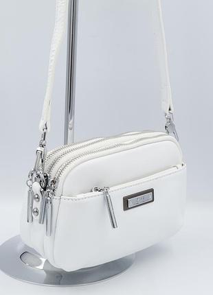 Сумка женская кожаная polina&eiterou c0789h white
