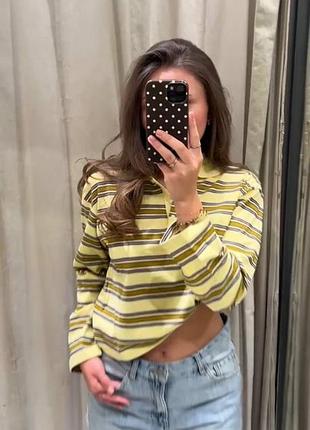 Коттоновое поло zara 7