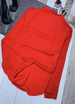 Сатинова блуза h&m s oversize пряма блуза асиметрична подовжена блуза червона