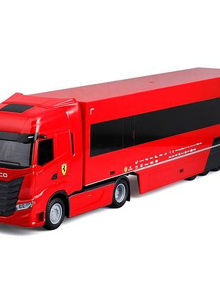 Игровой набор - грузовик-тягатель iveco s-way и болид sf-24 (1:43)