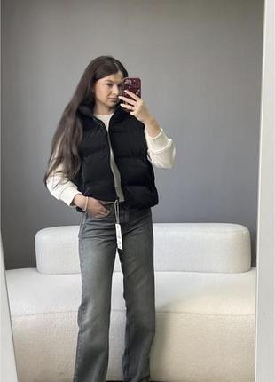 Жіноча жилетка zara чорна