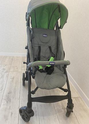Прогулянкова коляска chicco lite way fluo сіро-зелена 2