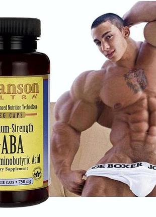 Swanson gaba підвищує гормон росту та тестостерон гама-аміномасляна кислота гамк для мозку 750мг 60 капсул