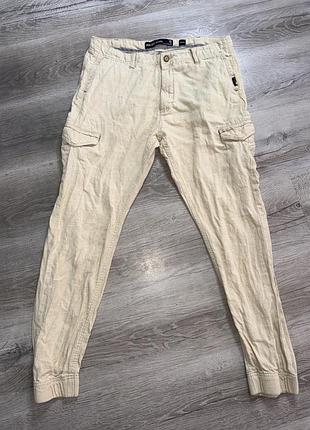 Лляні штани карго indicode jeans, m