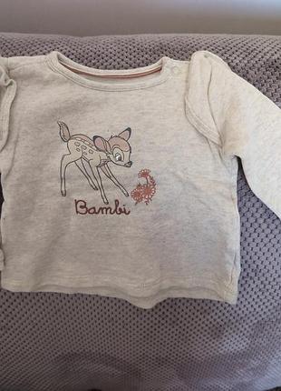 Кофта для дівчинки disney bambi сіра, розмір 68