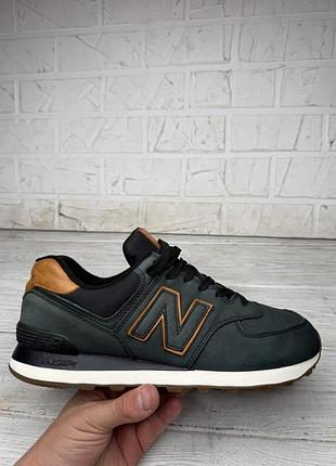 Мужские кожаные кроссовки new balance 574 оригинал