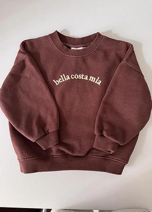 Світшот zara коричневий 98 р.