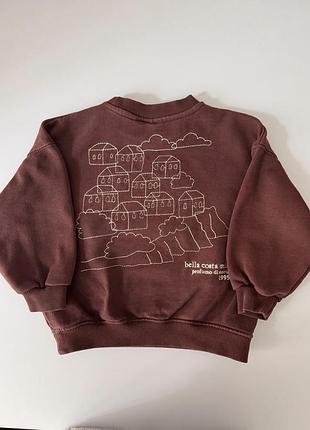 Світшот zara коричневий 98 р. 2