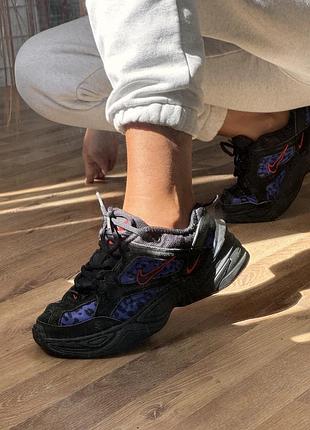 Кросівки жіночі nike m2k tekno black leopard pack чорні