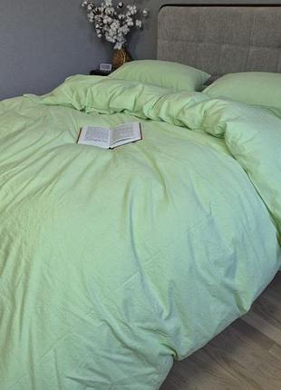 Lime green, washed cotton w1371 (двоспальний)