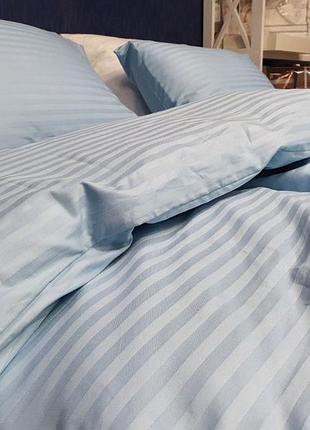 Stripe lux light blue 1/1см (полуторний) 3