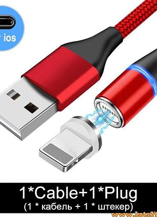 Магнитная зарядка usb iphone lightning магнитный дата кабель для быстрой зарядки зарядка на магните для айфона
