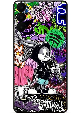 Чехол силиконовый бампер для samsung a27 с рисунком малий вухань bugs bunny