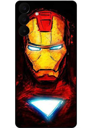Чехол силиконовый бампер для samsung a27 с рисунком marvel марвел железный человек iron man