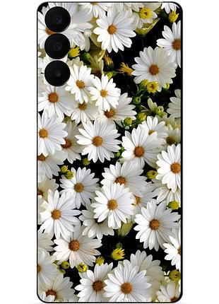 Чехол силиконовый бампер для samsung a27 с рисунком ромашки цветы