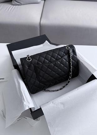 Сумка jumbo classic 2.55 black/silver (caviar) 4