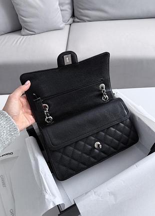 Сумка jumbo classic 2.55 black/silver (caviar) 5