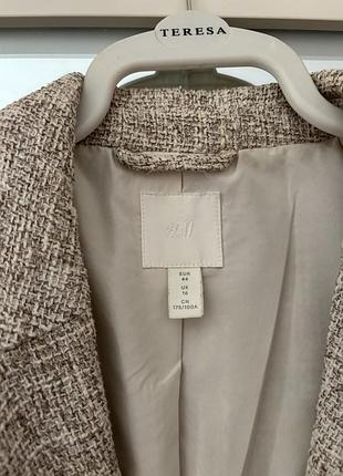 Піджак жіночий h&m букле сірий 3