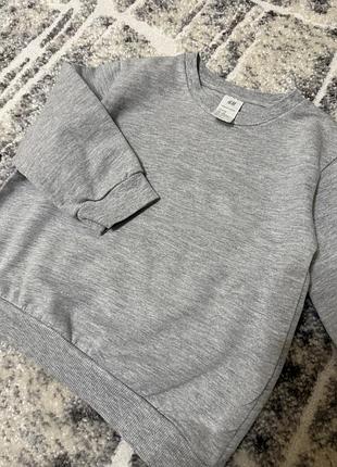 Кофта для хлопчика h&m сіра базова 3